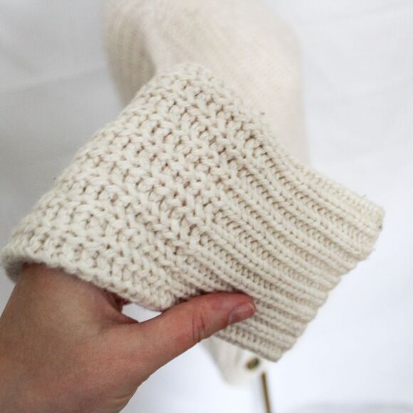 Madewell Mockneck Side Button Pullover Sweater Cream Small - Picture 7 of 8